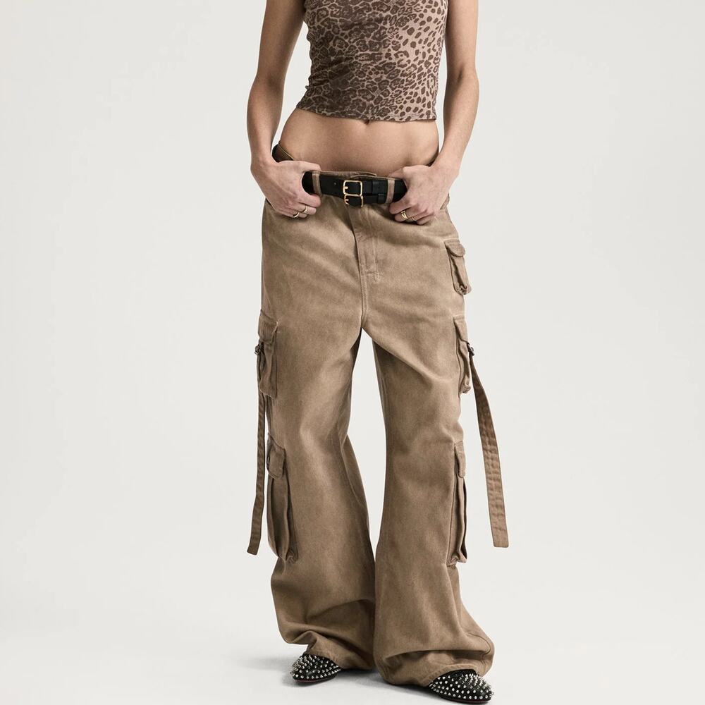 Ksubi Women's KSUPER Cargo Pant in Terra Brown overdyed sz 27